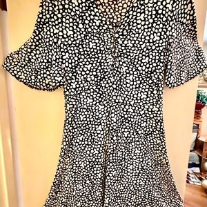 Talbots spring dress.  Black and white, size 12